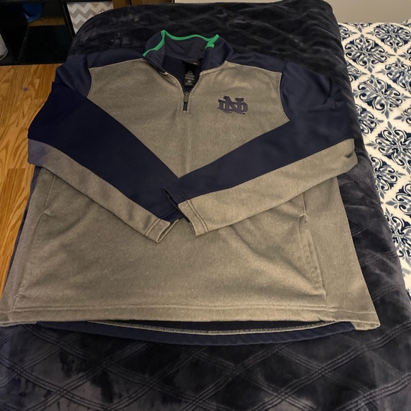 Mens nortre dame quarter zip - Picture 3 of 4